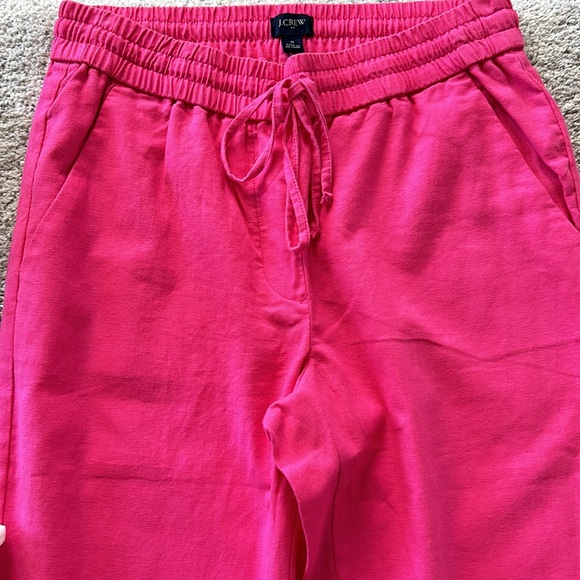 J crew Cotton Linen Blend Drawstring Pants - Picture 4 of 10